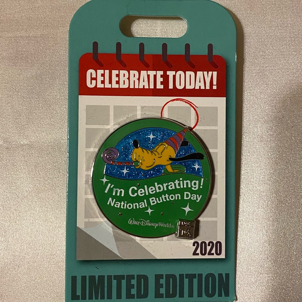 2020 Disney Pluto Celebrate National Button Day Pin